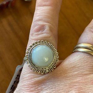 Grey moonstone ring